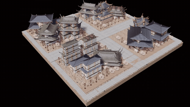 Chinese 4-block scene